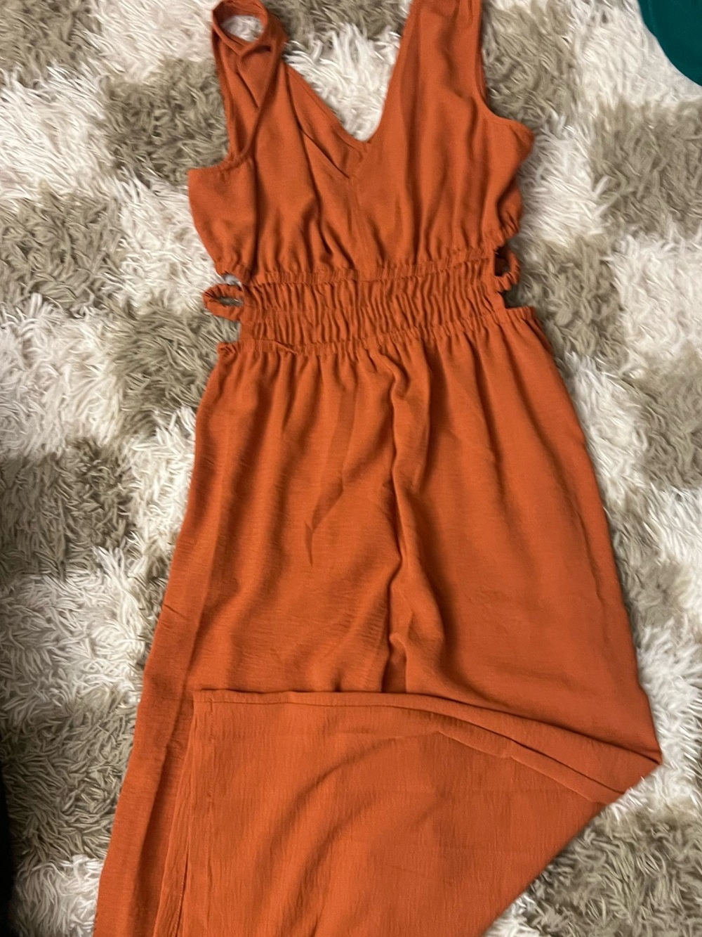 Inspired Hearts Rust Orange jumpsuit